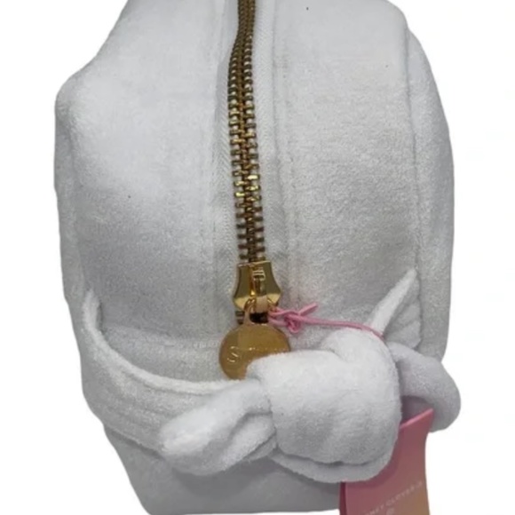 NEW STONEY CLOVER LANE X TARGET WHITE TERRY CLOTH LARGE POUCH - Picture 4 of 5